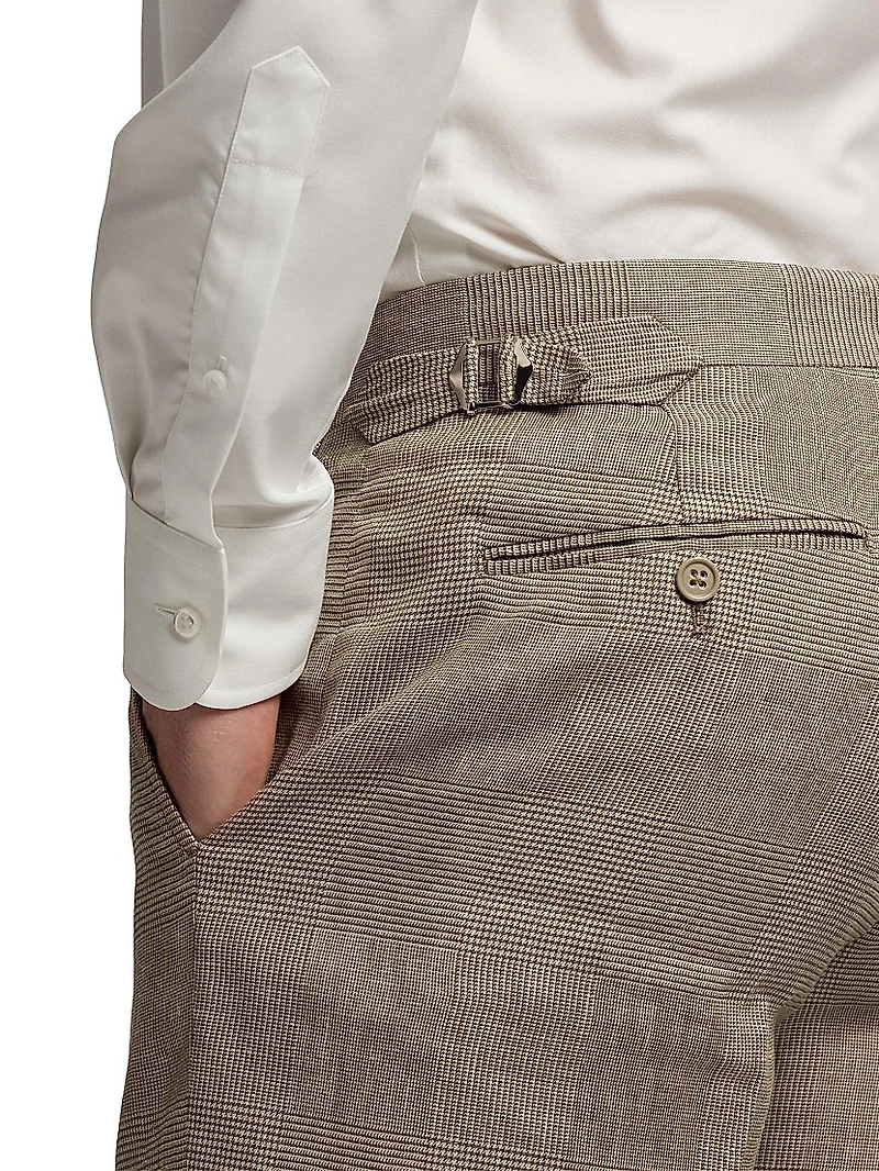Gregory Hand-Tailored Plaid Suit Trousers