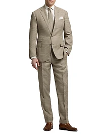 Gregory Hand-Tailored Plaid Suit Trousers