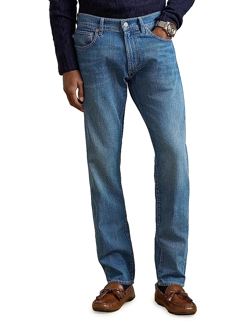 Italian Denim 5-Pocket Slim-Fit Jeans