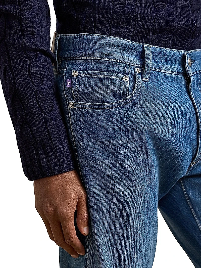 Italian Denim 5-Pocket Slim-Fit Jeans