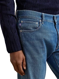 Italian Denim 5-Pocket Slim-Fit Jeans