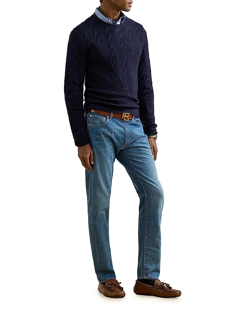 Italian Denim 5-Pocket Slim-Fit Jeans