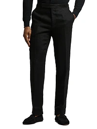 Gregory Linen-Blend Tailored Suit Pants