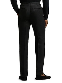 Gregory Linen-Blend Tailored Suit Pants