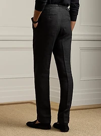 Gregory Linen-Blend Tailored Suit Pants