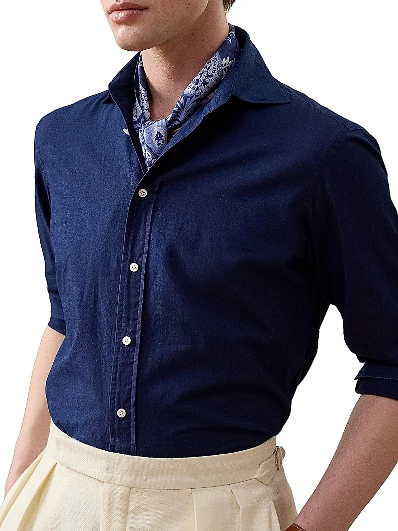 Chambray Button-Down Shirt
