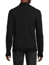 Birdseye Cashmere Quarter-Zip Sweater