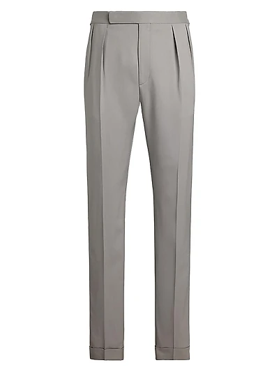 Gregory Wool Straight-Leg Pants
