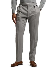 Gregory Wool Straight-Leg Pants