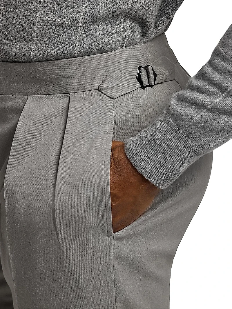Gregory Wool Straight-Leg Pants