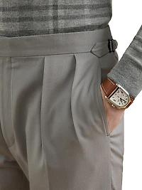 Gregory Wool Straight-Leg Pants