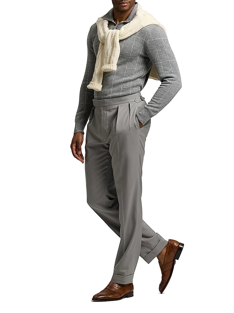 Gregory Wool Straight-Leg Pants