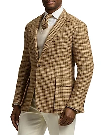 Kent Houndstooth Silk-Blend Sport Coat