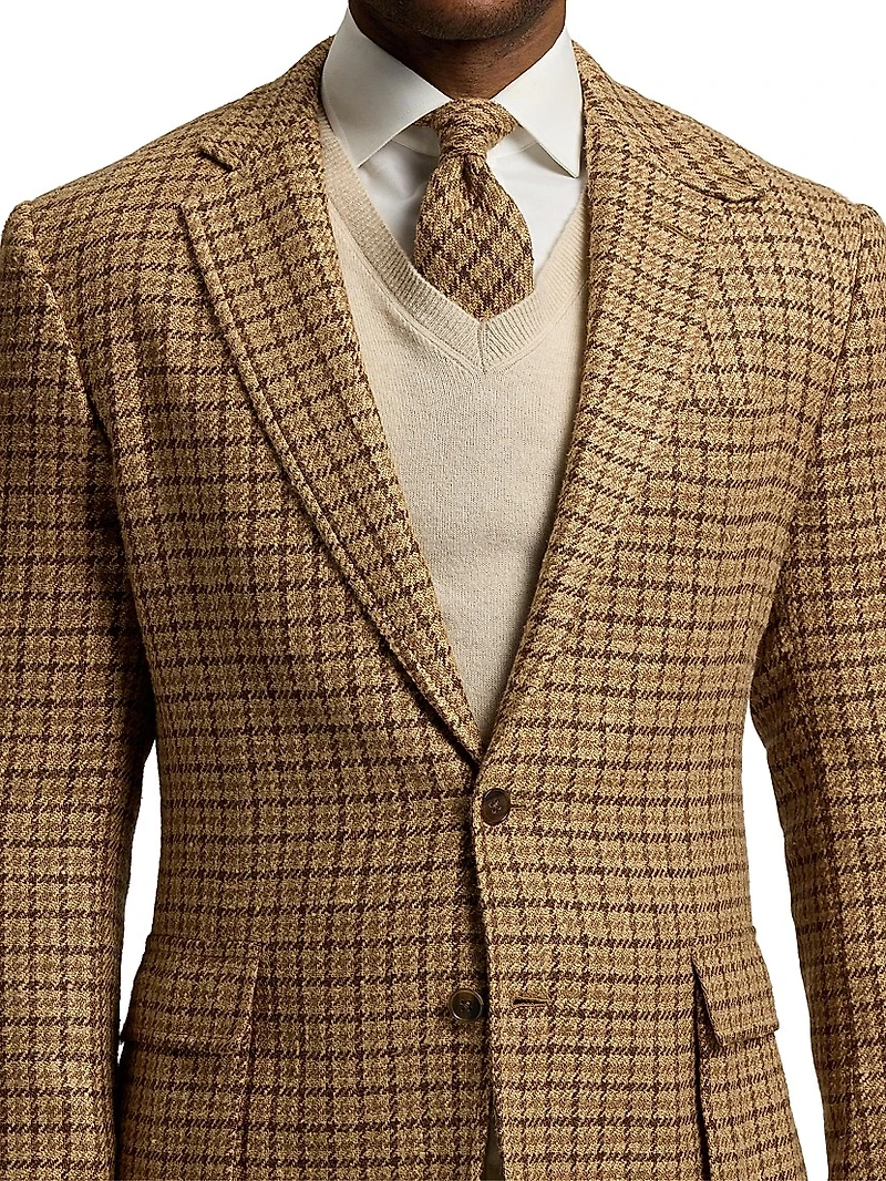 Kent Houndstooth Silk-Blend Sport Coat