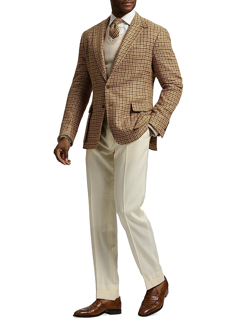 Kent Houndstooth Silk-Blend Sport Coat