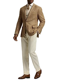 Kent Houndstooth Silk-Blend Sport Coat