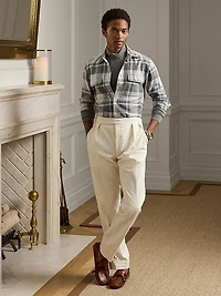 Plaid Cashmere Utility Shirt
