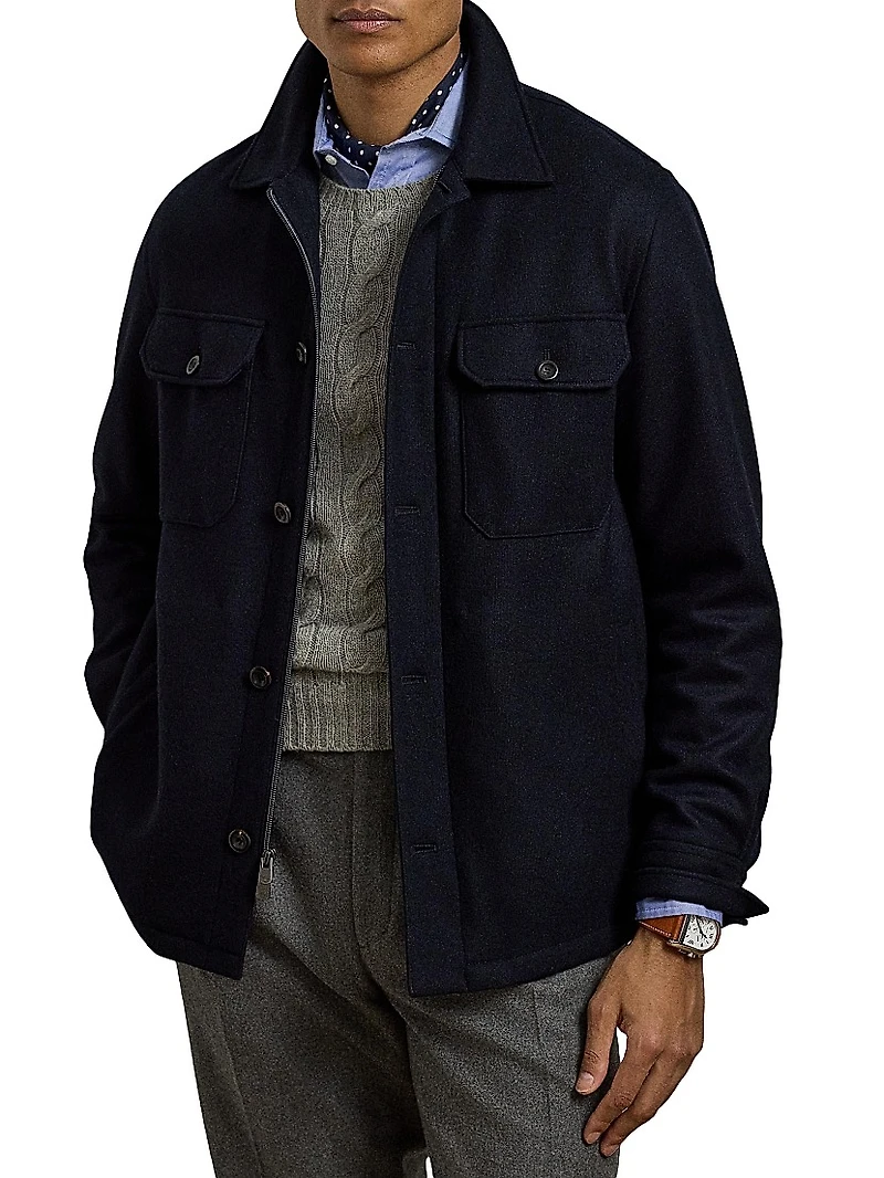 Felton Cashmere-Blend Shirt Jacket