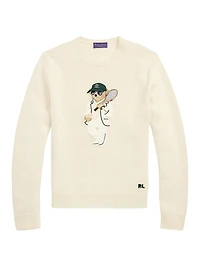 Tennis Polo Bear Cashmere Crewneck Sweater