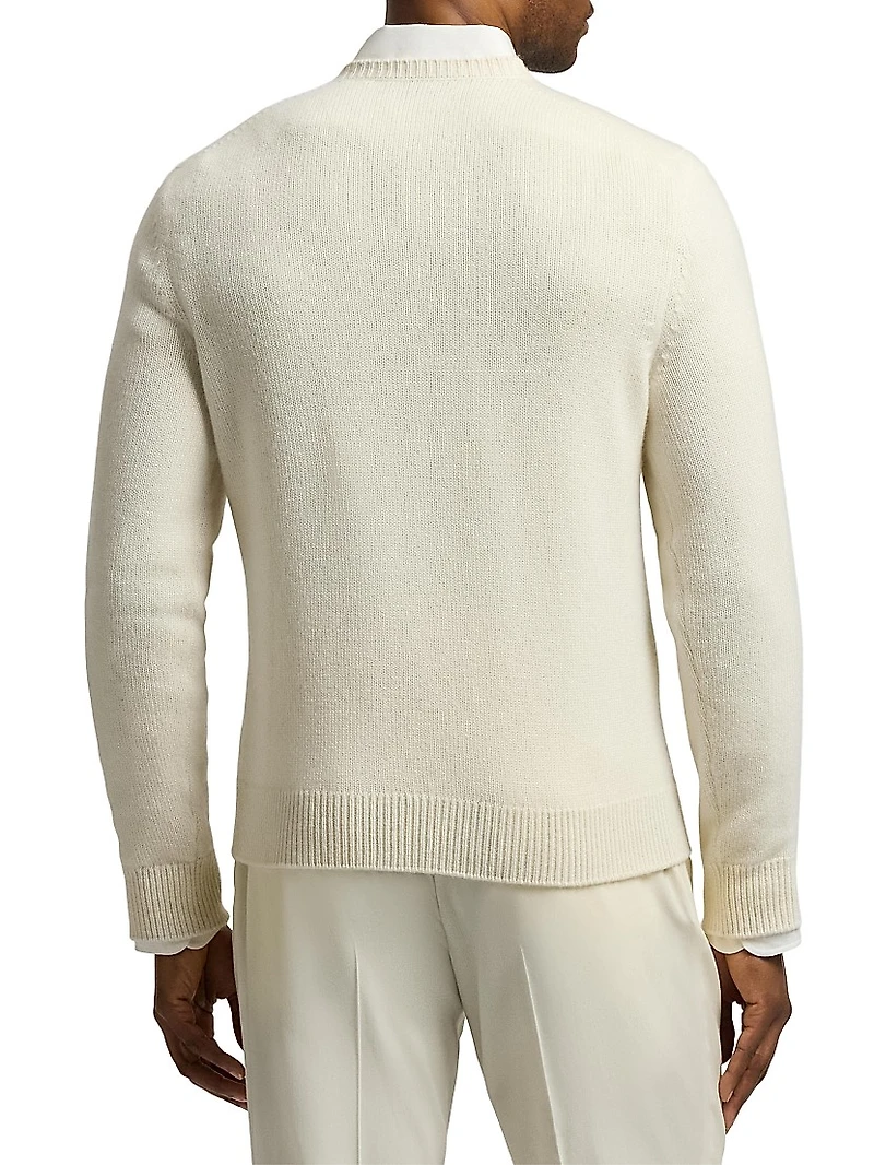 Tennis Polo Bear Cashmere Crewneck Sweater