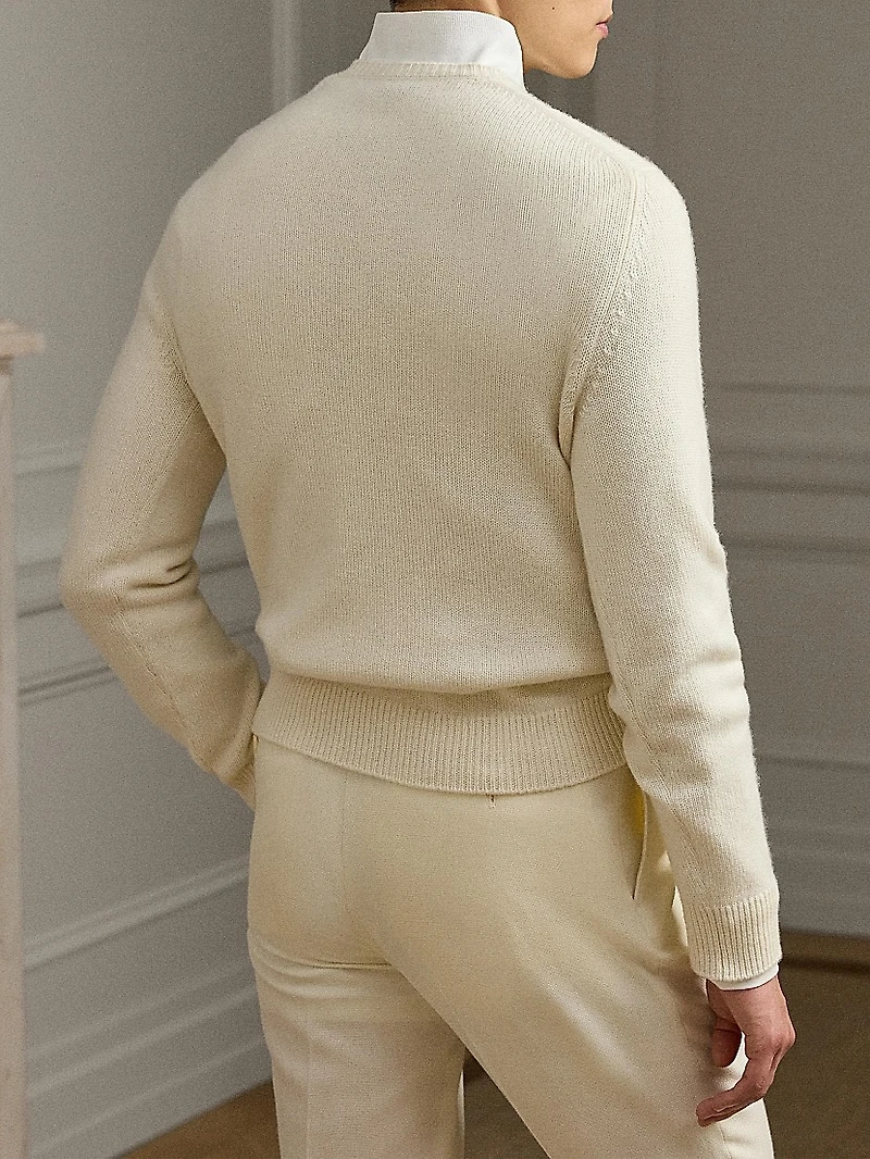 Tennis Polo Bear Cashmere Crewneck Sweater