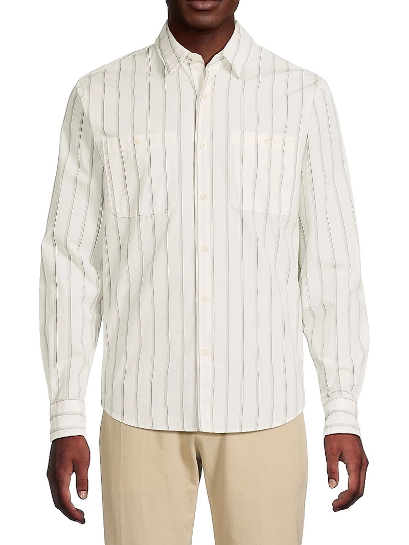 Port Stripe Double Pocket Shirt