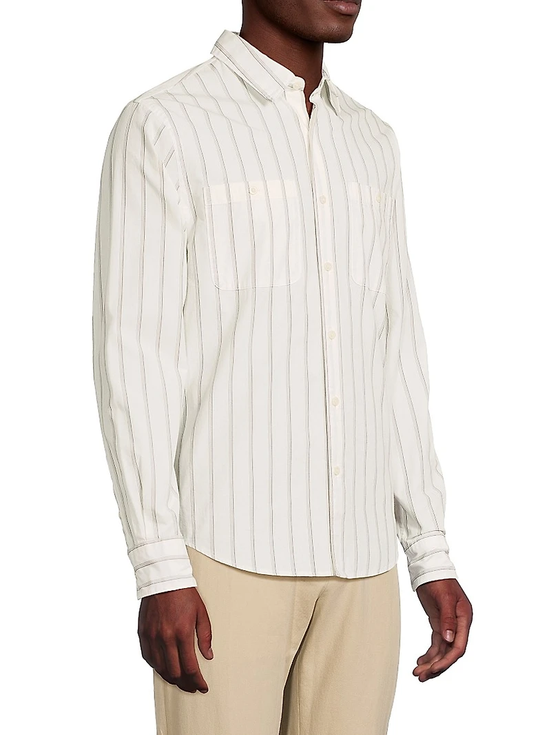 Port Stripe Double Pocket Shirt