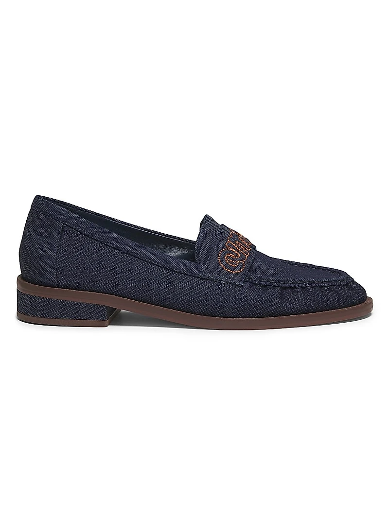 Gretta Logo Denim Loafers