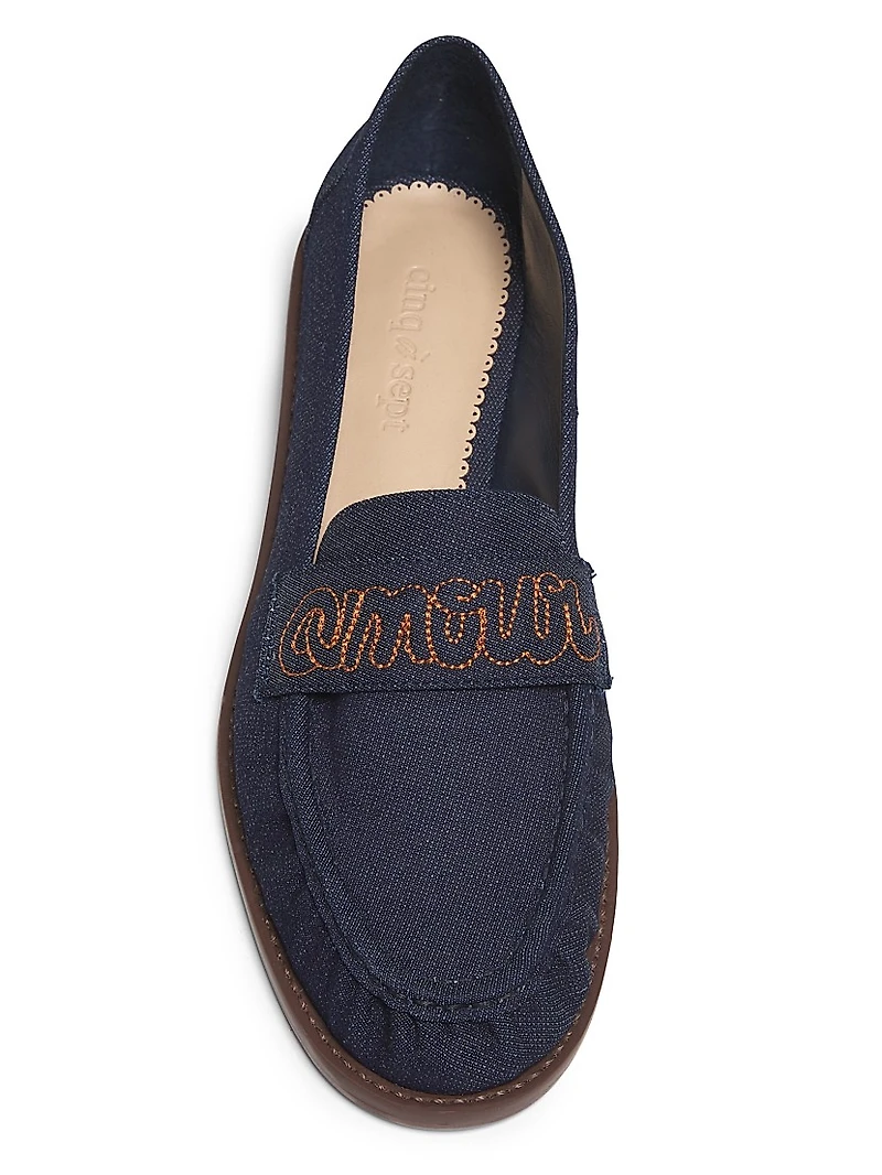 Gretta Logo Denim Loafers