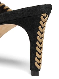 Sutton 70MM Suede Whipstitch Sandals