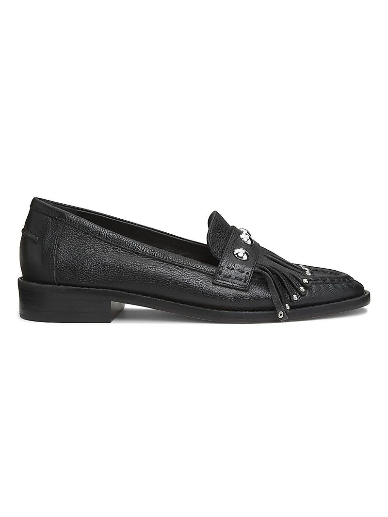 Gina Fringed Leather Loafers