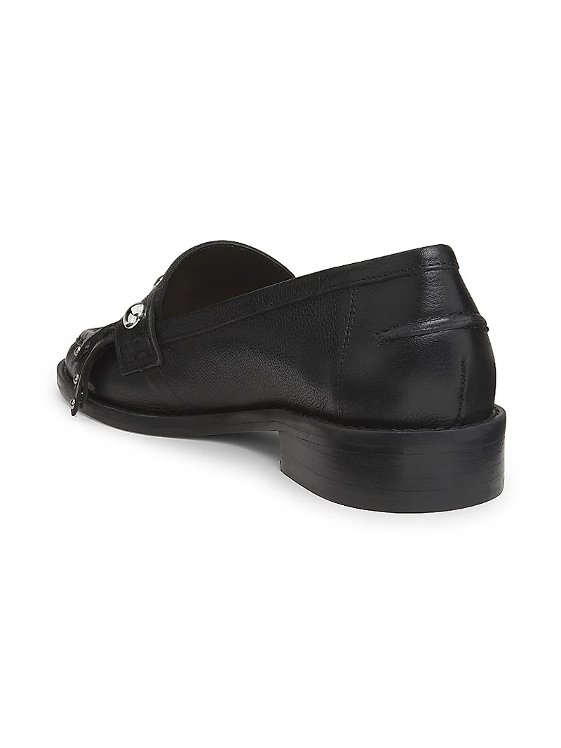Gina Fringed Leather Loafers