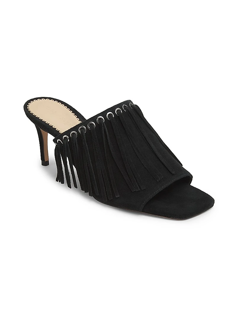 Sabrina 70MM Fringed Suede Sandals