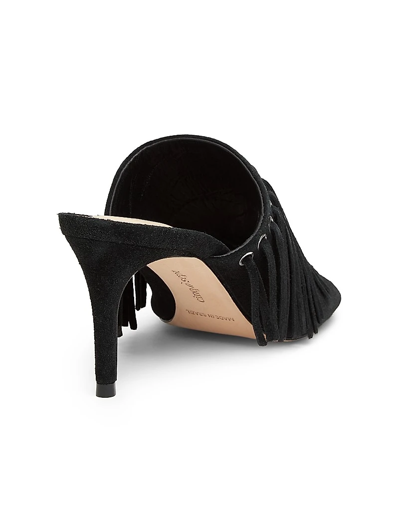 Sabrina 70MM Fringed Suede Sandals