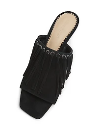 Sabrina 70MM Fringed Suede Sandals