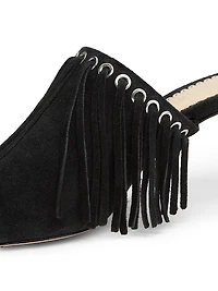 Sabrina 70MM Fringed Suede Sandals