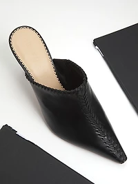 Susan 85MM Whipstitched Leather Mules