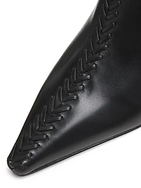 Susan 85MM Whipstitched Leather Mules