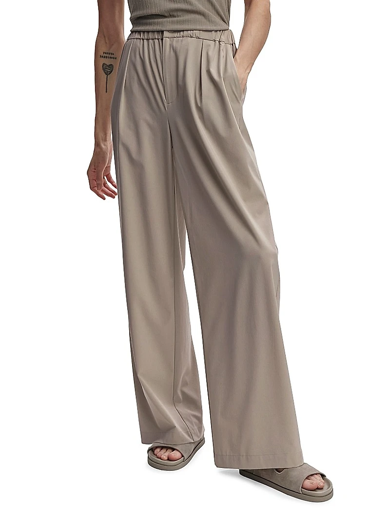 Kayson Wide-Leg Pleated Pants
