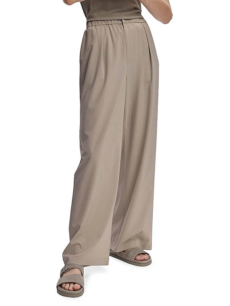 Kayson Wide-Leg Pleated Pants