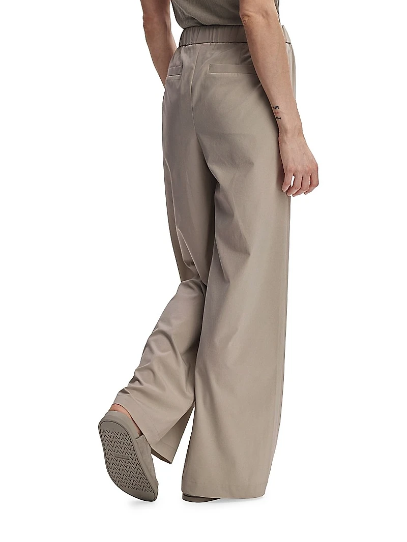 Kayson Wide-Leg Pleated Pants