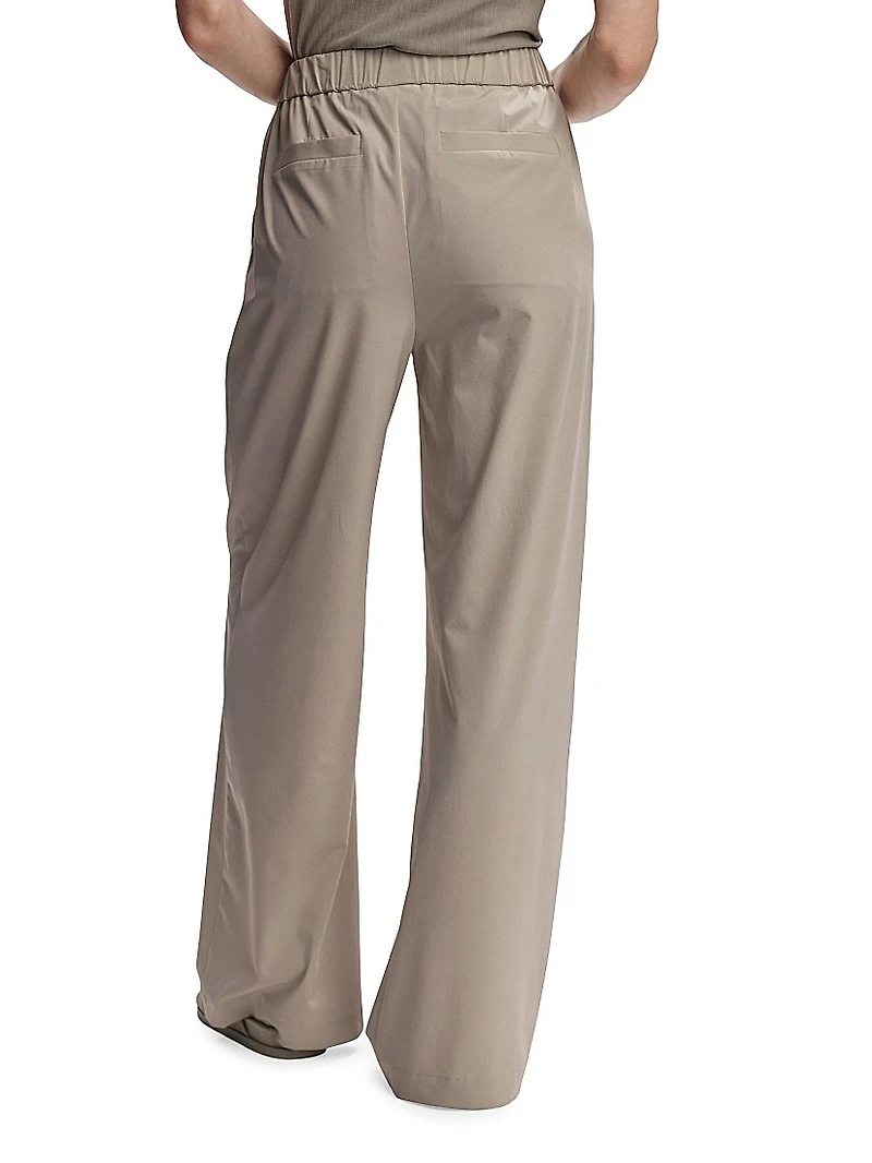 Kayson Wide-Leg Pleated Pants