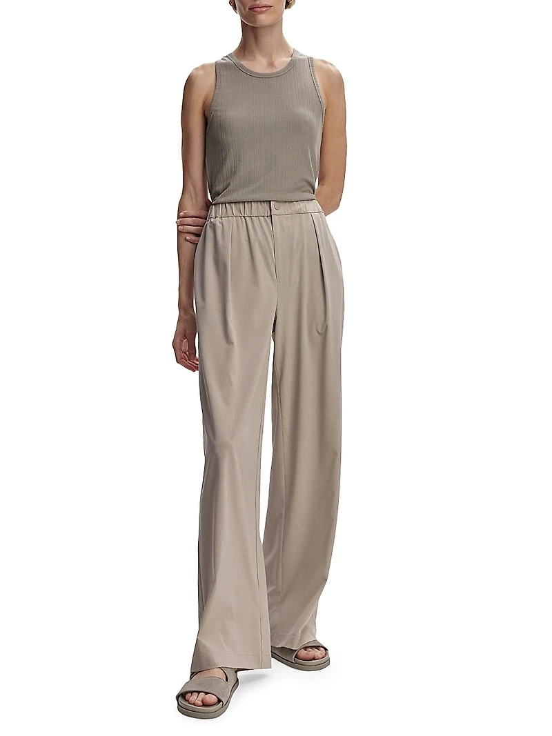 Kayson Wide-Leg Pleated Pants