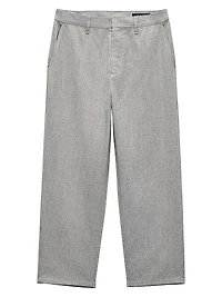 Donegal Wool-Blend Wide-Leg Pants