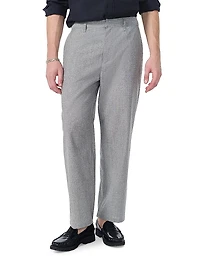 Donegal Wool-Blend Wide-Leg Pants