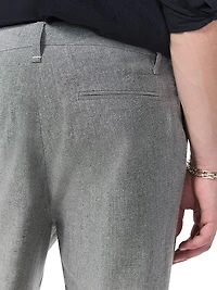 Donegal Wool-Blend Wide-Leg Pants