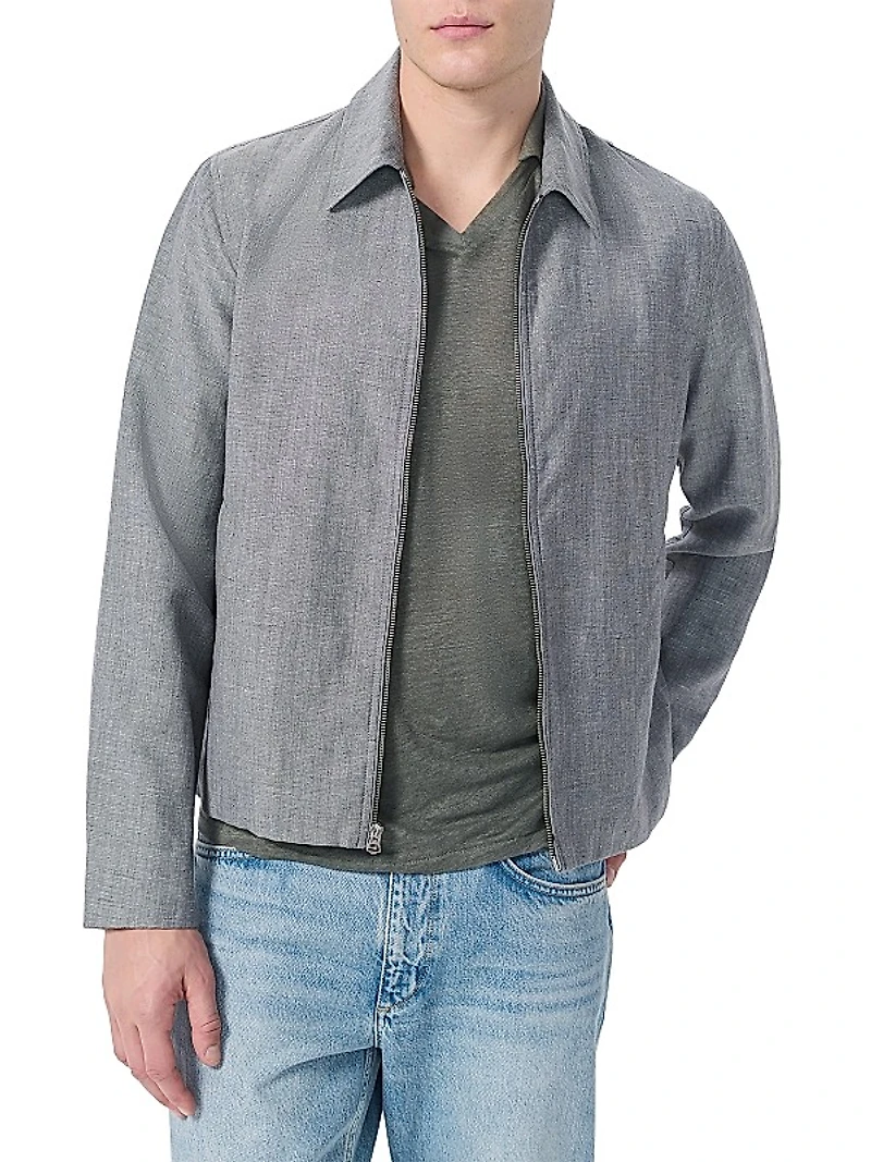 Melrose Donegal Wool-Blend Shirt Jacket