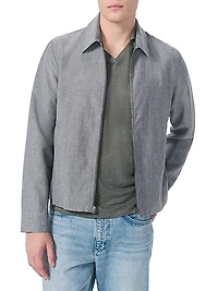 Melrose Donegal Wool-Blend Shirt Jacket