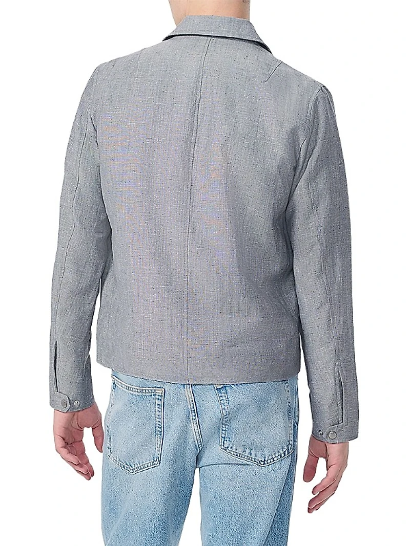 Melrose Donegal Wool-Blend Shirt Jacket