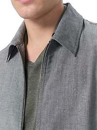 Melrose Donegal Wool-Blend Shirt Jacket